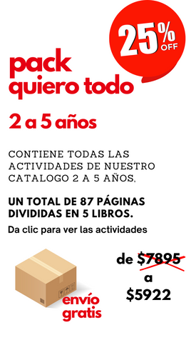 PACK QUIERO TODO 2 A 5 AÑOS+