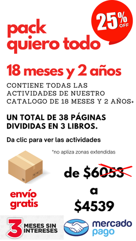 PACK 18 MESES Y 2 AÑOS +