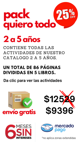 PACK QUIERO TODO 2 A 5 AÑOS+